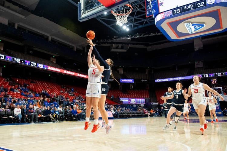 WBB Review: Aggies Fall At Boise State Despite Record-Setting Day From Johnson