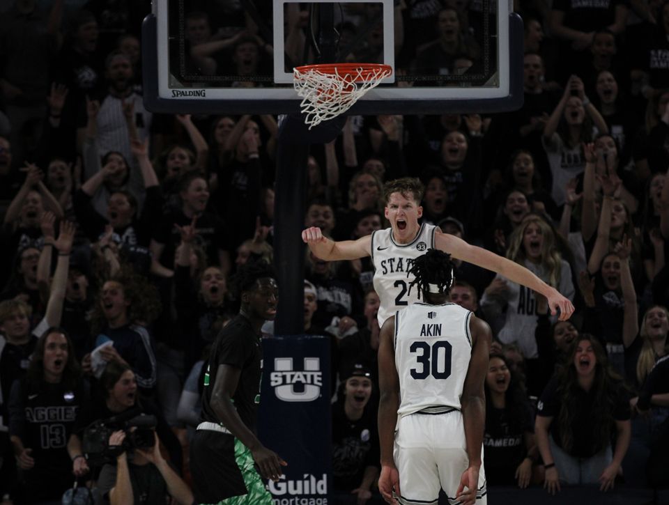 Utah State MBB Game Notebook: Lockdown Defense Lifts Aggies To Win