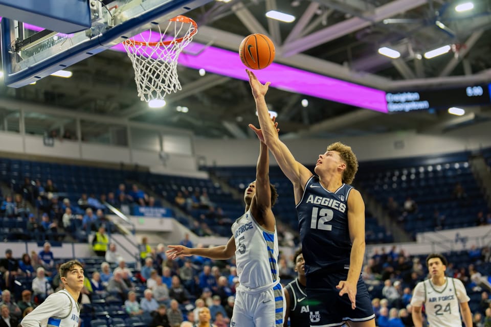 MBB Game Notebook: One Up, One Down As Aggies Crush Air Force In MWC Debut